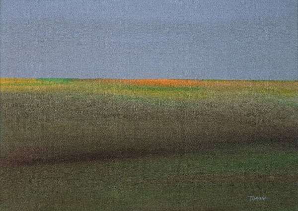 TAKAO TANABE The Land Sketch J-75, 1975 acrylic on canvas 14 x 19 1/2 in.