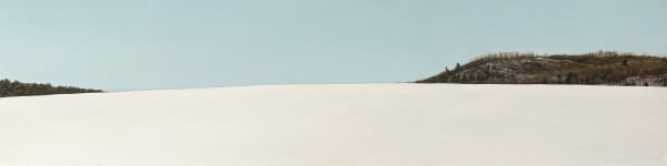 HOLLY FARRELL Winter Landscape X, 2025 acrylic and oil on board 12 x 48 in.