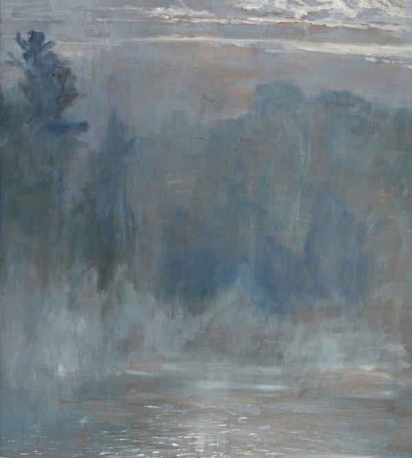 KAREN THOMSON Blue Dawn, 2014 oil and beeswax on panel 38 1/2 x 34 7/8 in.