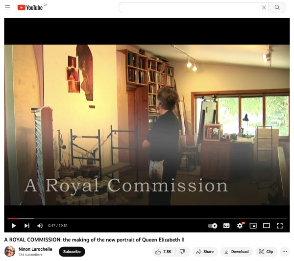 A ROYAL COMMISSION: the making of the new portrait of Queen Elizabeth II Please cut & paste: https://www.youtube.com/watch?v=Al4uE9Jumcc&t=533s
