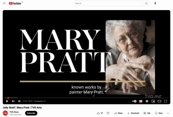 Jelly Shelf | Mary Pratt | TVO Arts Please cut & paste: https://www.youtube.com/watch?v=xYr-bacgwPw
