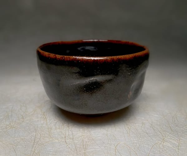 artisan's name unknown, Kuro Raku Chawan, early 1900s