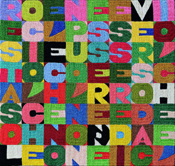 Alighiero Boetti Resta solo ciò che è e che non può essere diverso da ciò che è, 1988
