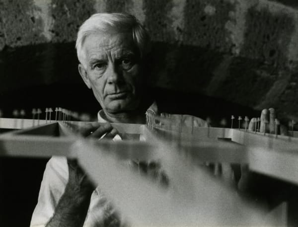 Enrico Castellani in his studio in Celleno. Photo by Nataly Maier, 1984.