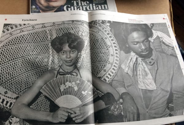 Exhibition feature in print - Chicago South Side - Full spread in The Guardian: Image by Michael L Abramson, ca. 1977 - 77