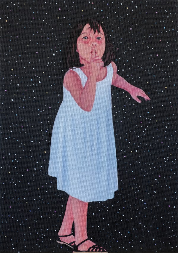 Roman Tolici Hush 2 Oil On Canvas 37 X 26 Cm 2018