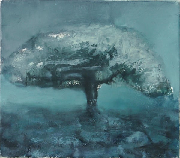 Radu Baies Axis Oil On Canvas 2017 35Cm 40Cm