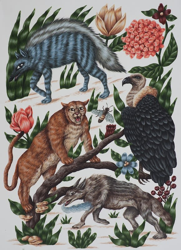 Saddo Natural Balance 2016 Acrylic On Paper 50 X 70 Framed Price 600 Euro