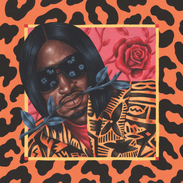 Andre 3000, 2019, acrylic on paper, 30 x 30 cm, SOLD