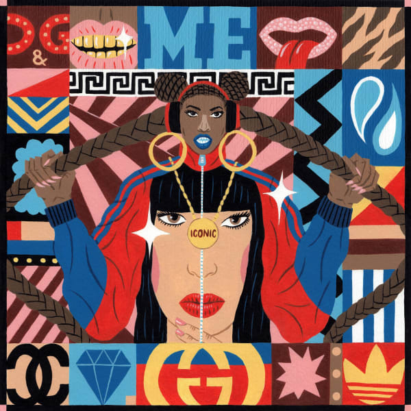 Missy Elliott, 2019, acrylic on paper, 30 x 30 cm, SOLD