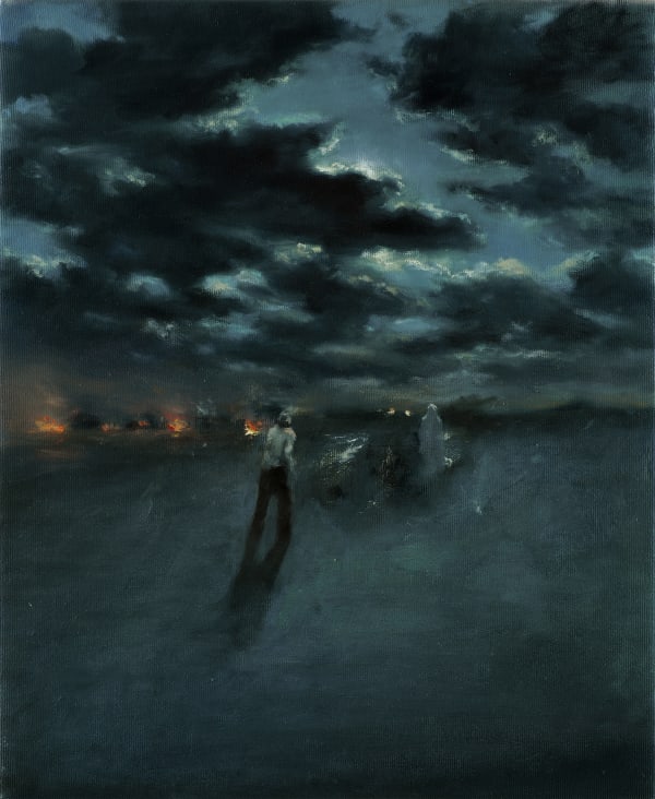 The Encounter 2020 oil on canvas 42 x 36 cm