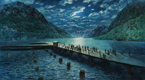 Time Machine, 2022, oil on canvas, 137 x 240 cm