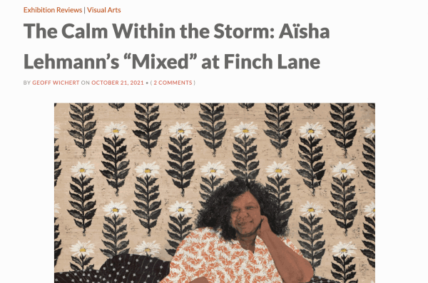 The Calm Within the Storm: Aïsha Lehmann’s “Mixed” at Finch Lane