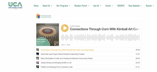 Utah Cultural Alliance: Culture Bytes - Connections Through Corn With Kimball Art Center