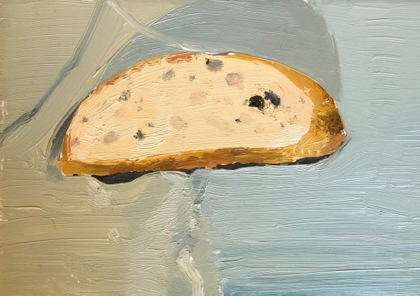 Mollie Douthit Daili bread Oil on panel 13 x 18 cm