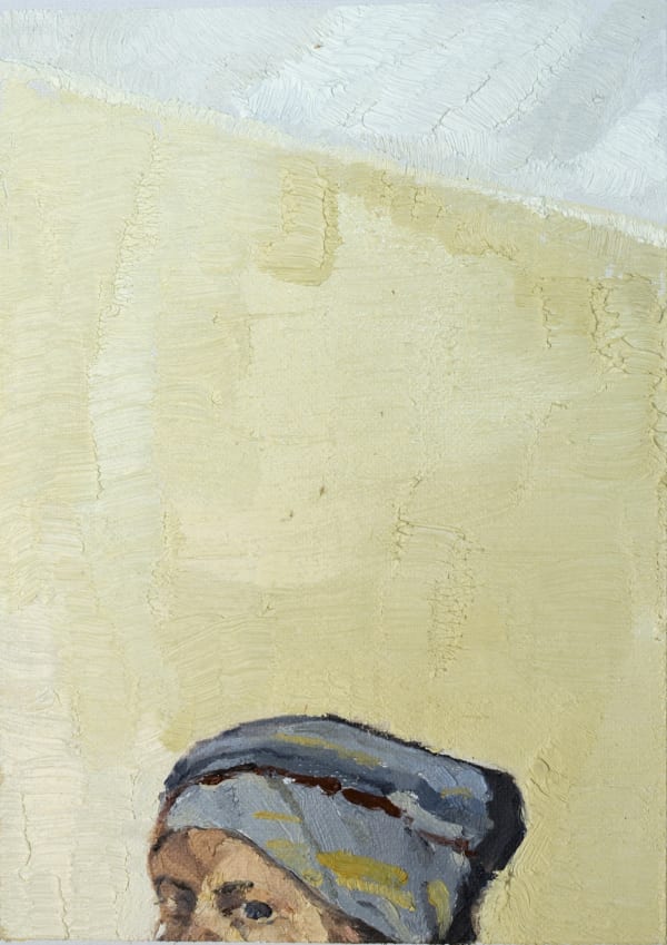Mollie Douthit Me three Oil on canvas panel 18 x 13 cm