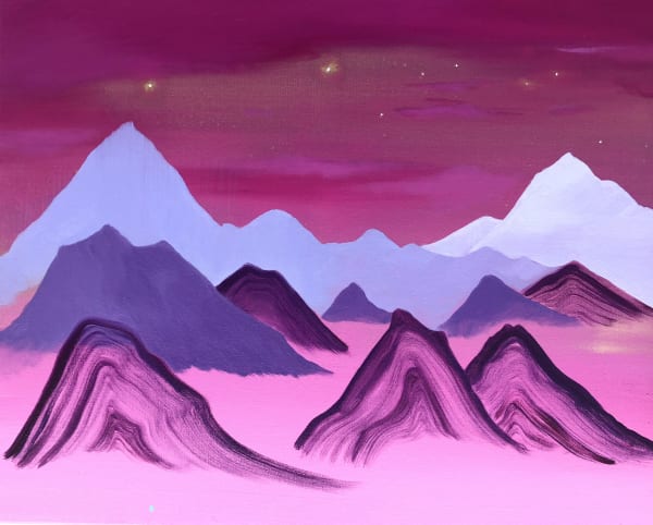 Jane Rainey Ruby sky Oil on canvas 61 x 76 cm