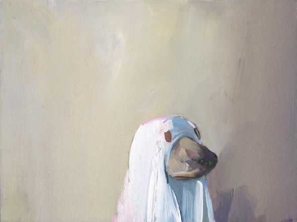 Gabhann Dunne Ailbhe's ghost, oil on gesso panel, 18 x 24cm