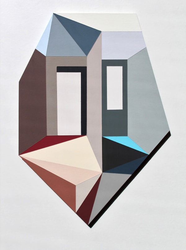 Megan Burns, Altered space 0.18, emulsion on board, 43 x 30 cm