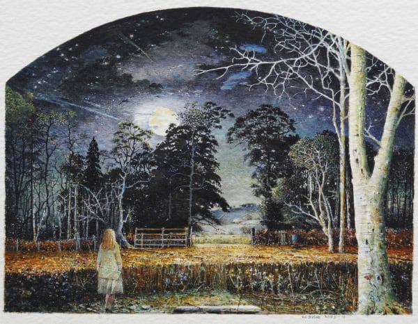 Robert Bates All the smell of rising summer was in the air Watercolour 10.5 x 14 cm