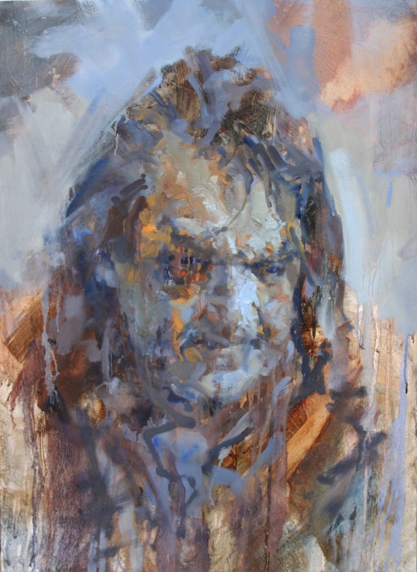 Cian McLoughlin Johnny 'Pops' Connors III Oil on board 74 x 53 cm