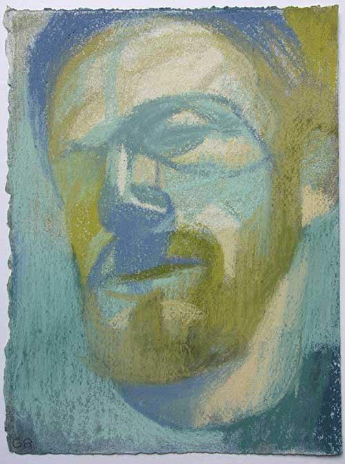 Gareth Reid Just before Chalk on paper