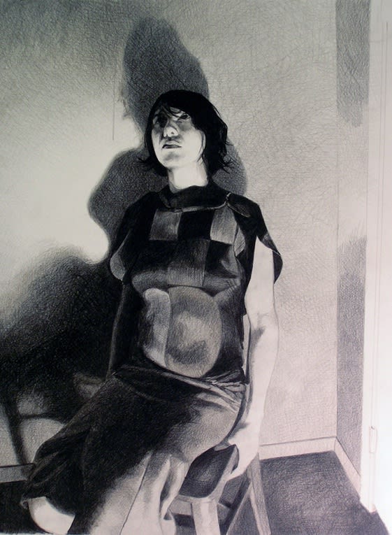 Mercedes Helnwein Carla Black pencil on paper 50 x 40 cm