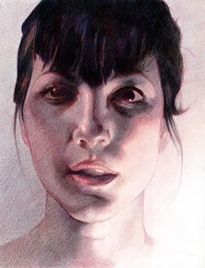 Mercedes Helnwein Gluttony Coloured pencil on paper 38 x 30 cm