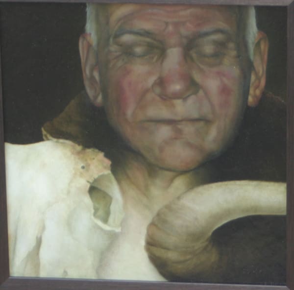 Sheila Pomeroy Totem Oil on panel 28 x 26 cm