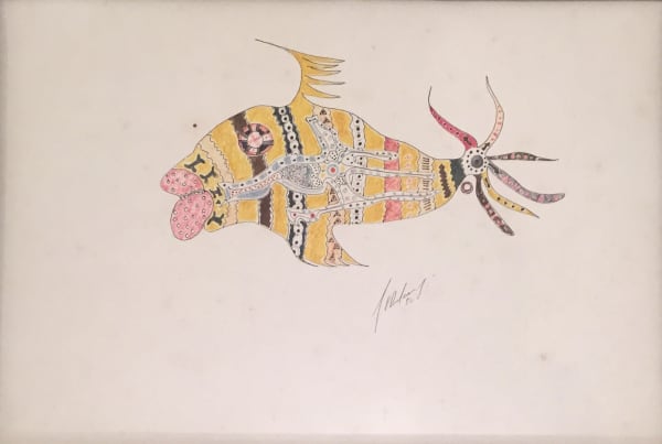 The Jewel Fish, watercolour with pen & ink, 24 x 34 cm