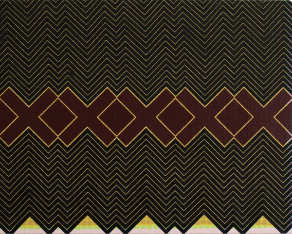 Helen Blake Belt and braces, 2018 Oil on linen, laid on board 48 x 60 cm