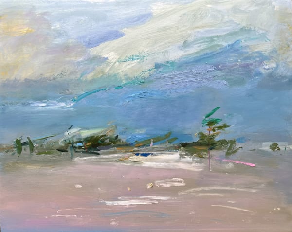 Gabhann Dunne Bogscape Oil on gesso panel 40 x 50cm