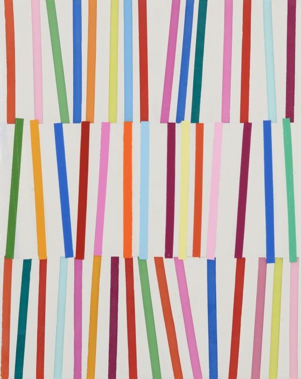 Ronnie Hughes Reedbed I, 2024 Acrylic co-polymer on cotton 36 x 28.5cm