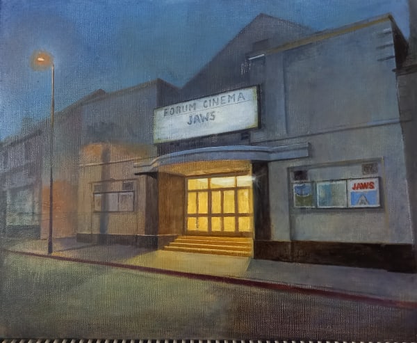 Maeve McCarthy At the forum Oil on linen 40 x 50 cm