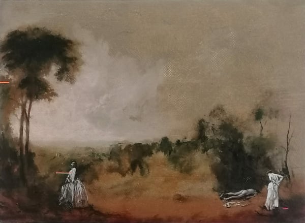 Sean Molloy Family album 11 OIl on board 22 x 30cm