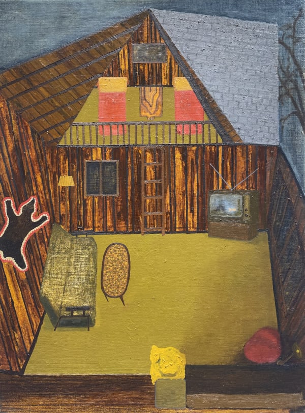 Mollie Douthit Guest cabin Oil on linen panel 61 x 46 cm