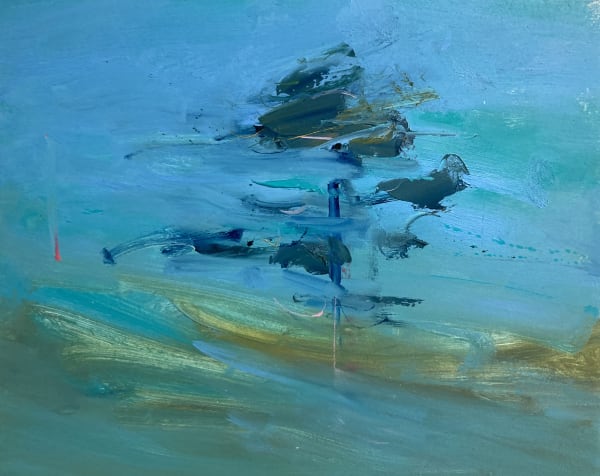 Gabhann Dunne Drowned forest, Ballycotton, 2023 Oil on gesso panel 25 x 35cm