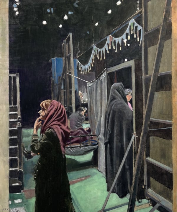 Mick O'Dea Backstage Oil on canvas 60 x 50cm