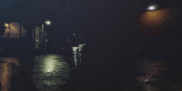 Francis Matthews Rialto 2 Oil on board 20 x 40cm