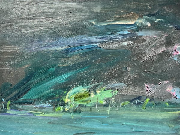 Gabhann Dunne Storm Oil on gesso panel 15 x 20cm