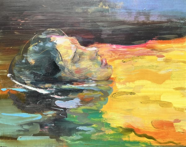 Gabhann Dunne Tóg go bog é Oil on gesso panel 18 x 24cm