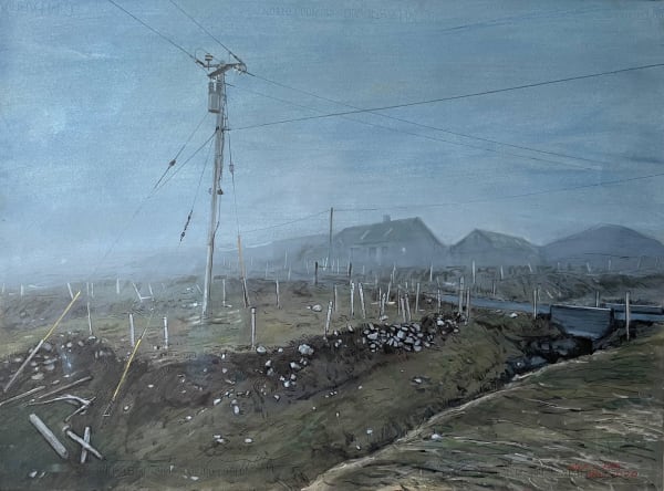 Mick O'Dea Sea fog, 2020 Acrylic on Fabiano paper 56 x 76 cm