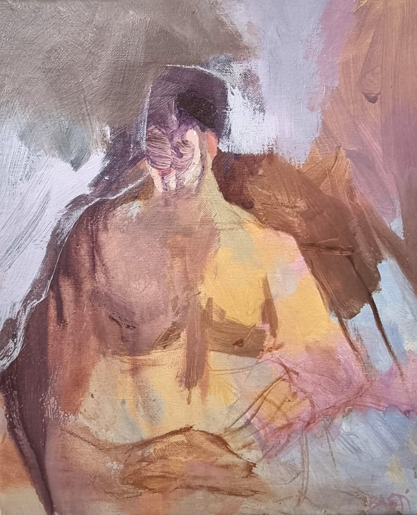 Zsolt Basti Big fella Acrylic on canvas 30 x 25cm