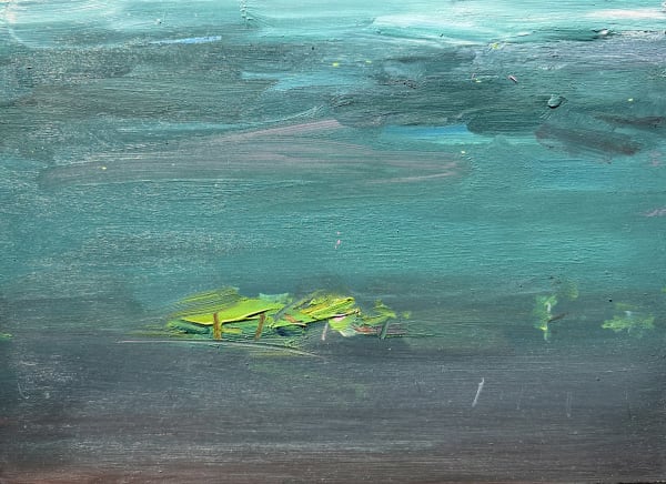 Gabhann Dunne Harvest Oil on gesso panel 13 x 18cm