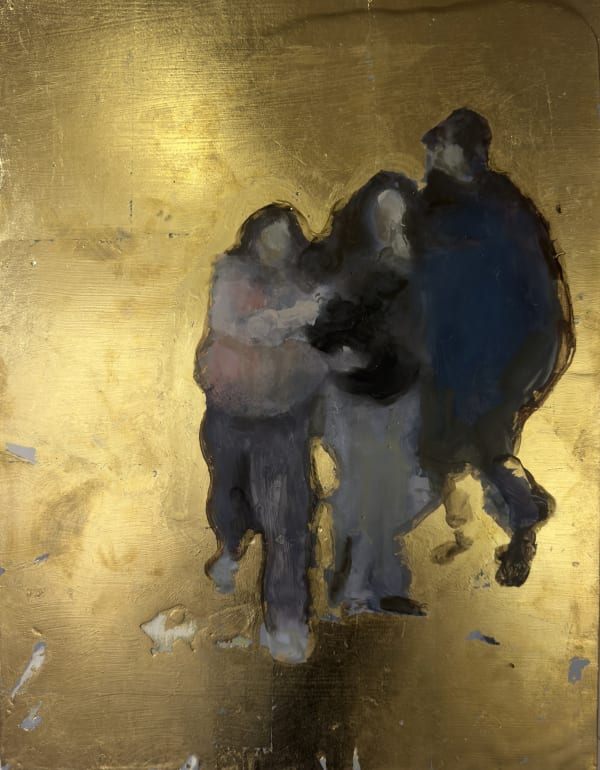 Conor Foy Gold comfort Oil & gold leaf on birch panel 46 x 36 cm