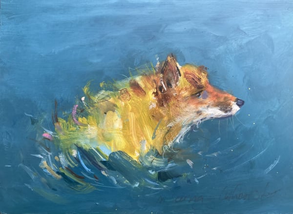 Gabhann Dunne On seeing Cuthbert's feet, 2024 Oil on gesso panel 15 x 20cm