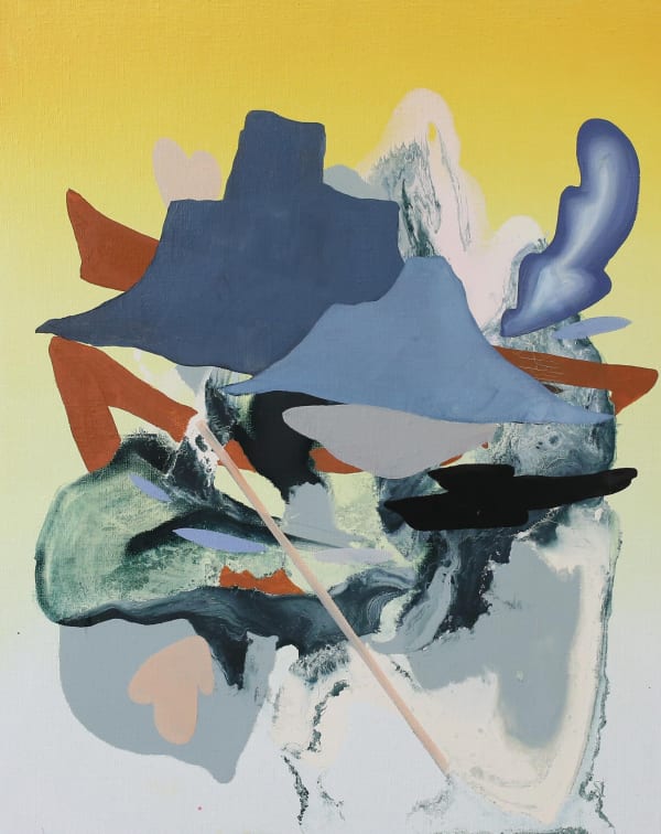 Jane Rainey Yellow vision Oil in linen 51 x 41 cm