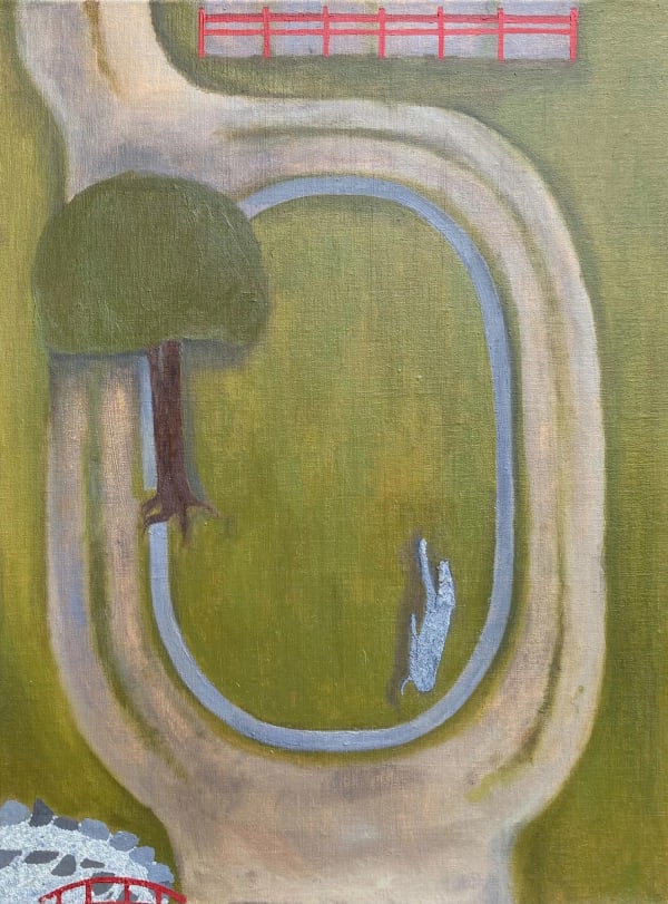 Mollie Douthit Anniversary hound Oil on linen panel 61 x 46 cm