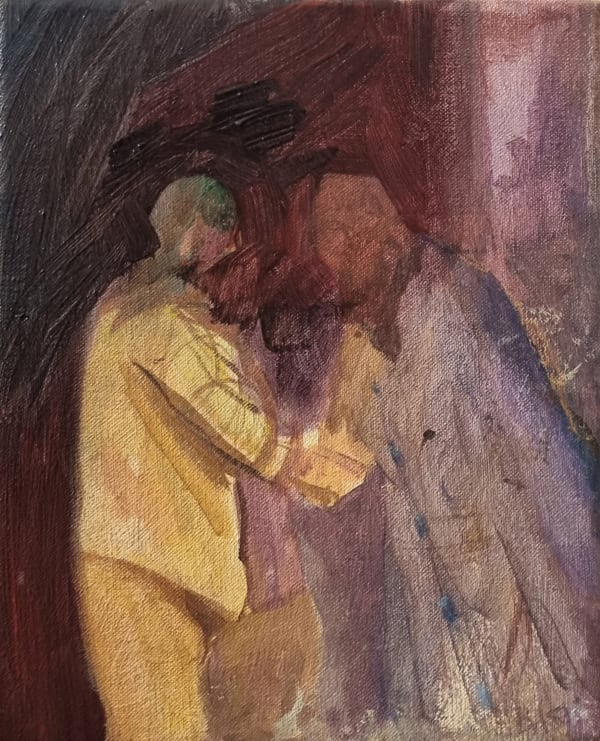 Zsolt Basti Pleasure to meet you Acrylic on canvas 30 x 20cm