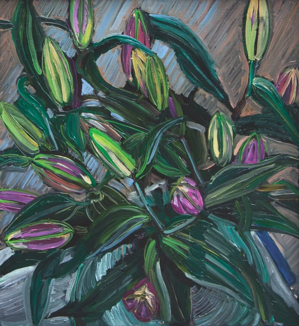 Vera Klute Lillies, 2020 Oil on board 28 x 30.5 x 5 cm